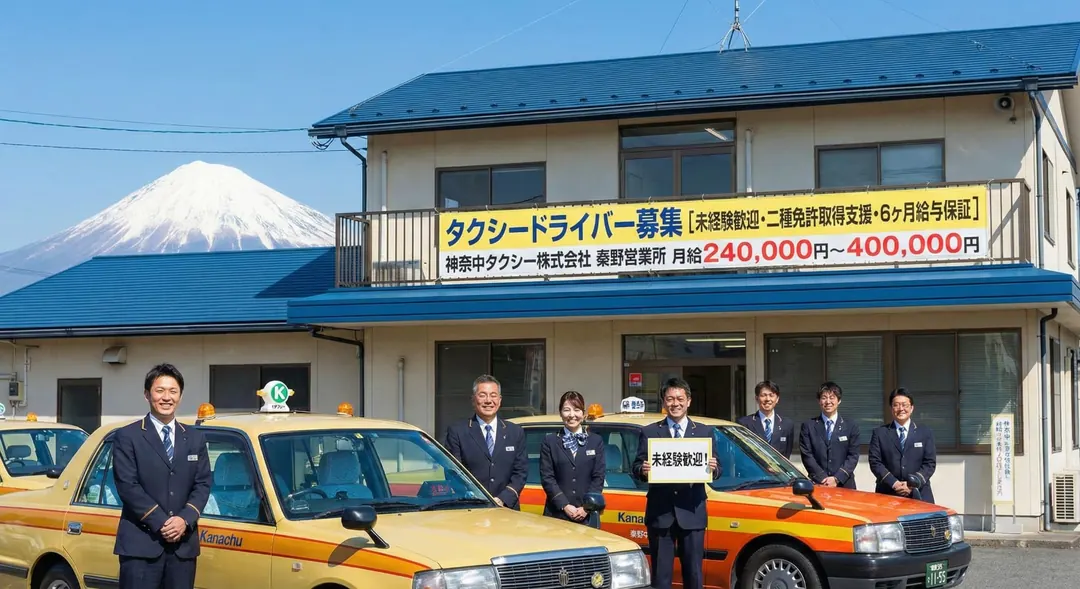 普通免許(AT可)＠秦野市×タクシー｜6か月給与保障