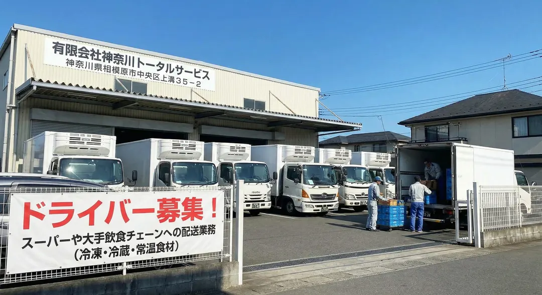 8t限定以上＠相模原市×中型トラック｜週休2日・月35万
