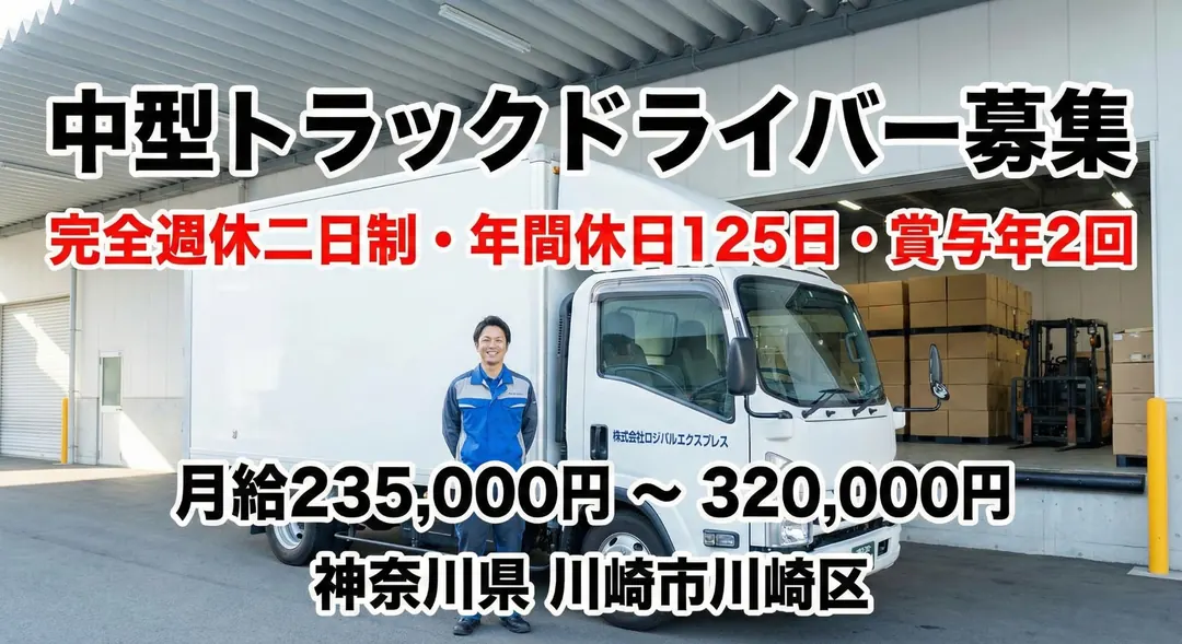 株式会社ロジパルエクスプレスの中型・準中型トラックドライバー求人（神奈川県川崎市川崎区）