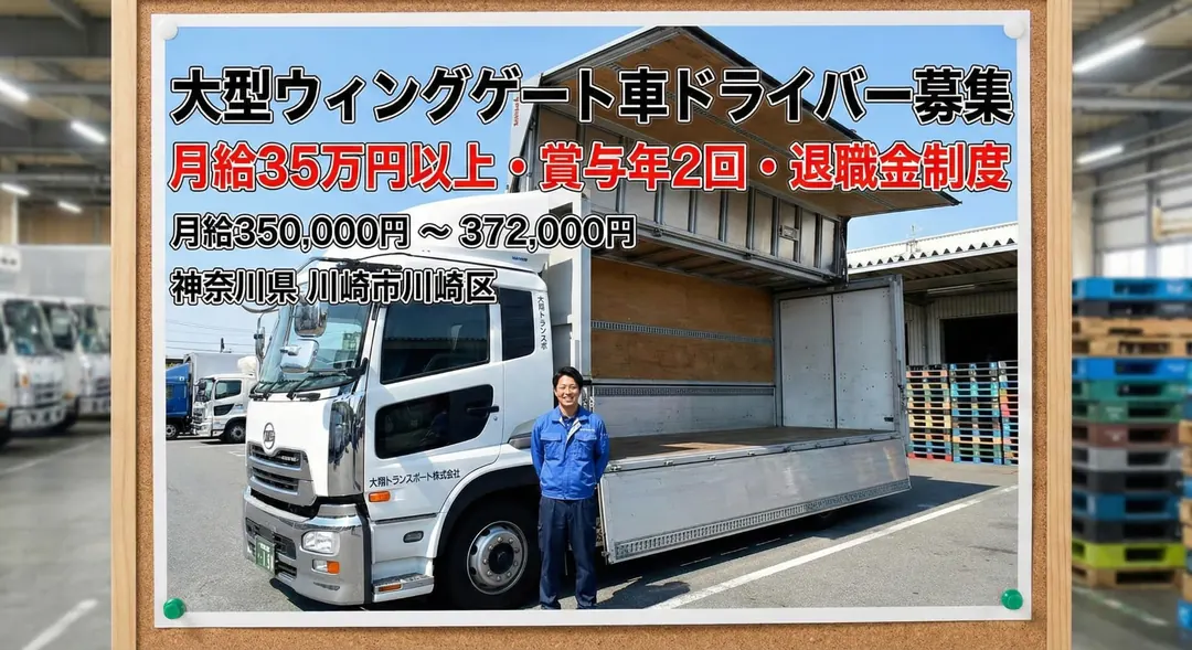 大翔トランスポート株式会社の大型トラックドライバー求人（神奈川県川崎市川崎区）