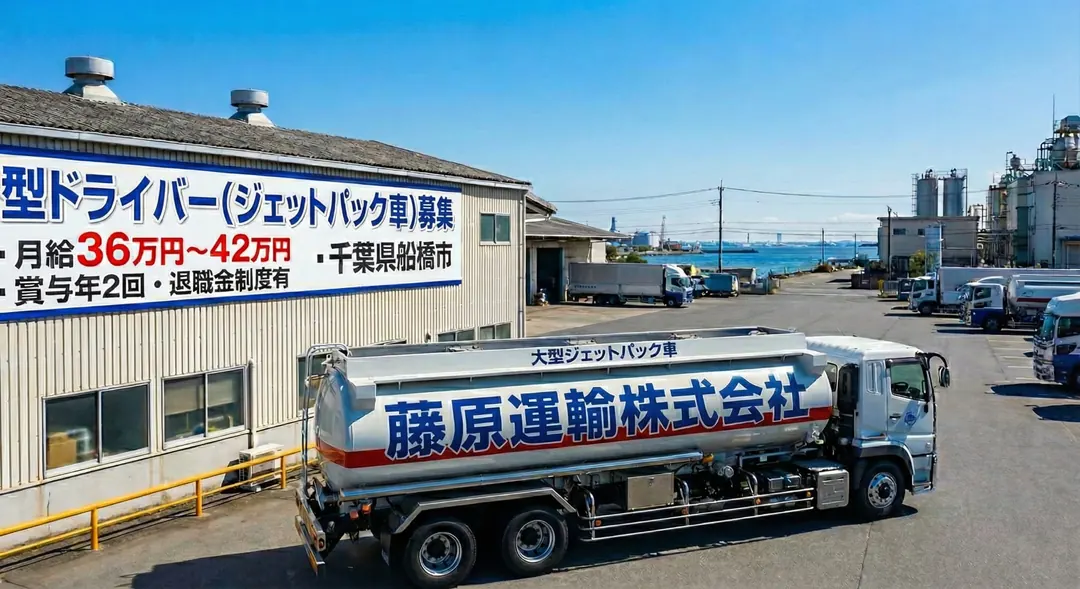 藤原運輸株式会社本社の大型トラックドライバー求人(千葉県船橋市)
