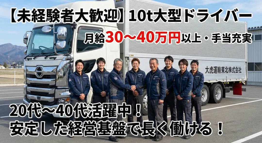 大虎運輸東北株式会社の大型トラックドライバー求人（山形県天童市）
