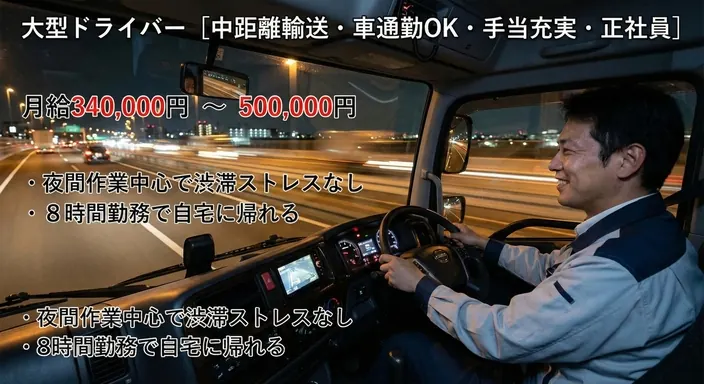 大虎運輸東北株式会社の大型トラックドライバー求人（宮城県岩沼市）