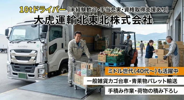 10tドライバー[未経験歓迎・手当充実・資格取得支援あり]