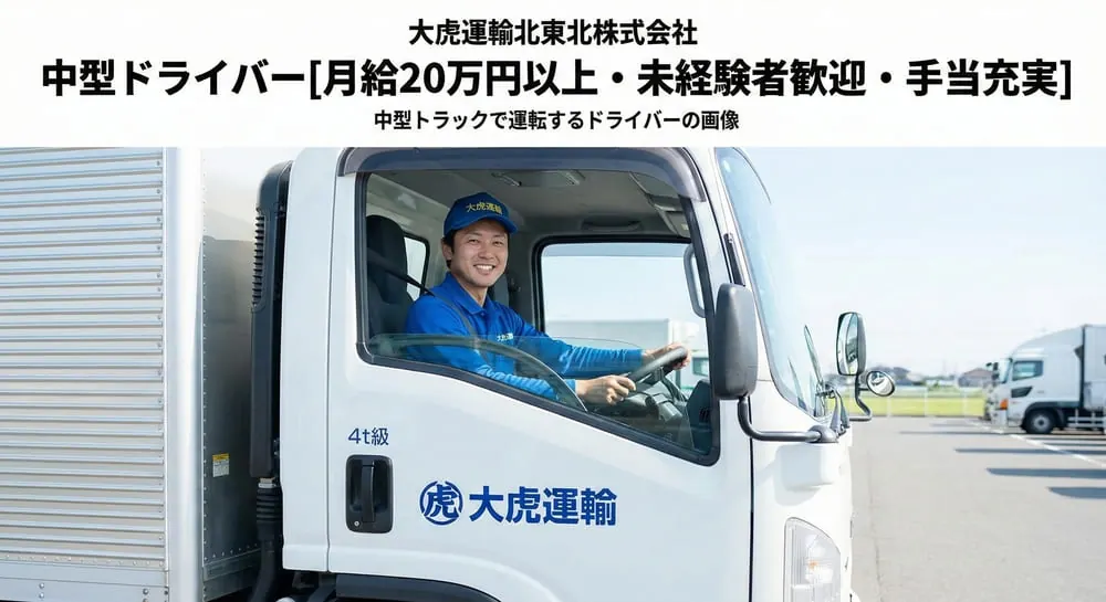 大虎運輸北東北株式会社の中型・準中型トラックドライバー求人（青森県青森市）