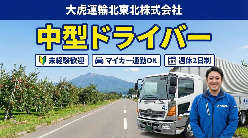大虎運輸北東北株式会社の中型・準中型トラックドライバー求人(青森県青森市)