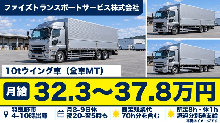 【未経験歓迎】大型ドライバー◎月給32万円~・年間休日114日・手積み手下ろしほぼなし