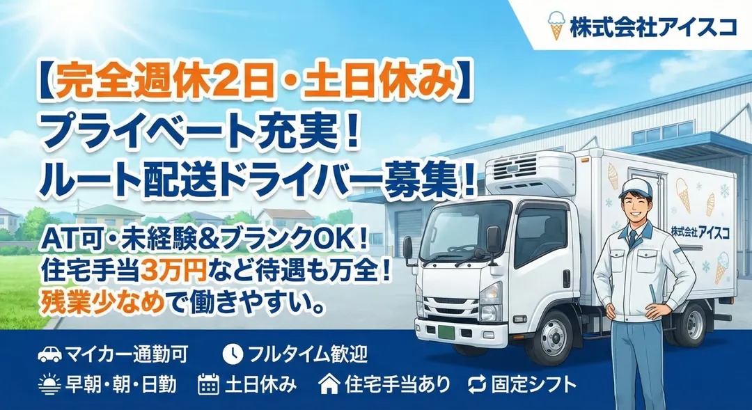 株式会社アイスコの小型トラックドライバー求人（埼玉県さいたま市岩槻区）