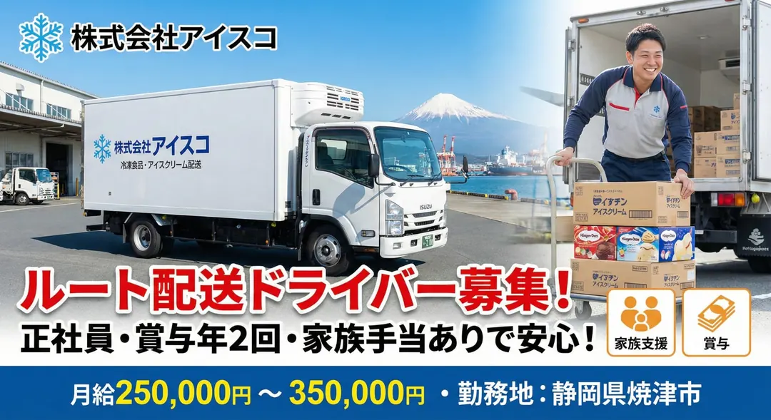 株式会社アイスコの小型トラックドライバー求人（静岡県焼津市）