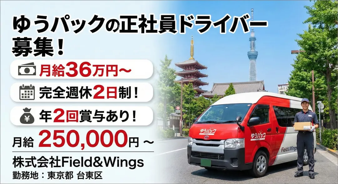 株式会社Field&Wingsの宅配ドライバー求人（東京都台東区）