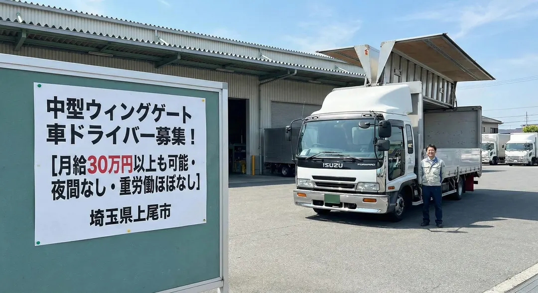 有限会社大窪運輸の小型トラックドライバー求人（埼玉県上尾市）