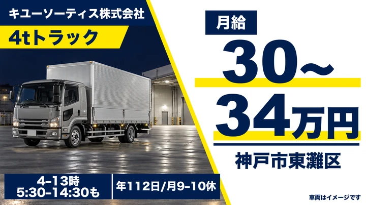 中型・準中型トラックドライバー[月給28万円以上・賞与年2回・日曜固定休み]