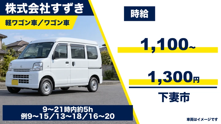 【下妻市】酒類のルート配送スタッフ（軽ワゴン・1日4〜5時間）｜パート・時給1,100円〜1,300円・週3日〜相談OK