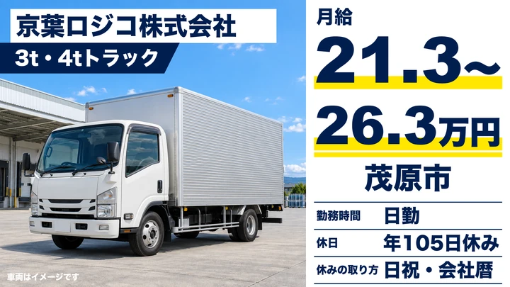 【千葉県茂原市】小型トラックドライバー/正社員