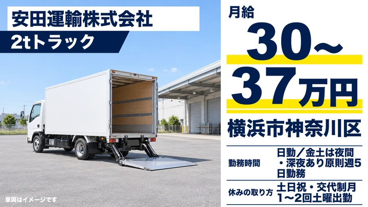 【神奈川県横浜市神奈川区】2t配送ドライバー/正社員