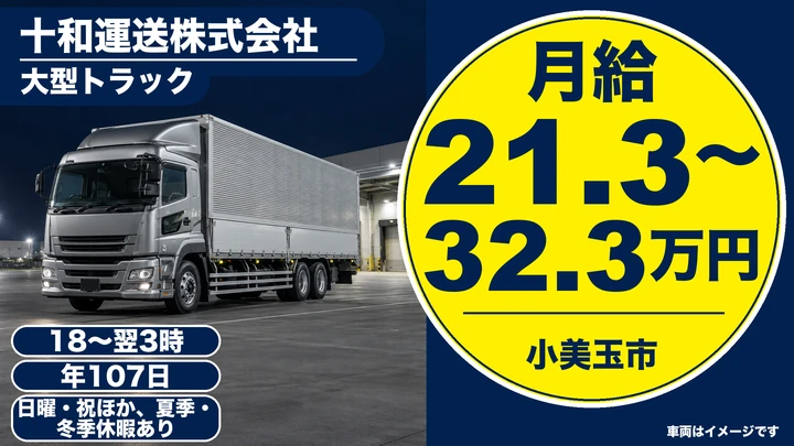 【茨城県小美玉市】大型ドライバー／正社員