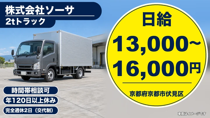 【京都府京都市伏見区】小型ルート配送ドライバー／正社員
