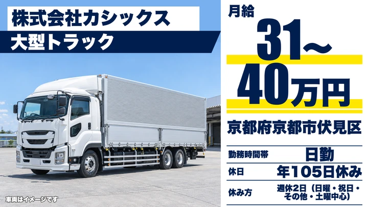 【京都府京都市伏見区】大型トラックドライバー／正社員