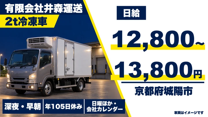 【京都府城陽市】小型トラックドライバー／京阪滋ルート配送