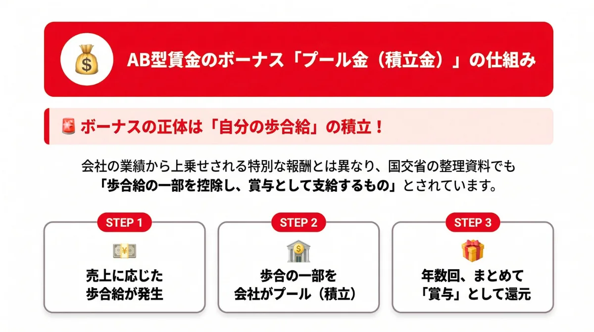 AB型賃金のボーナス「プール金（積立金）」の仕組み